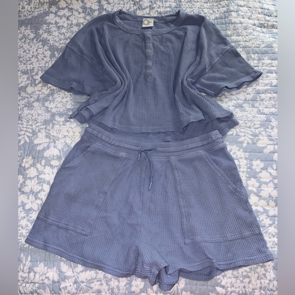 aerie Tops - Aerie Waffle Knit Matching Set
